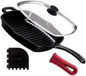 Cast Iron Square Grill Pan with Gla