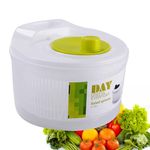 Salad Spinner, Large Lettuce Spinner, Easy Salad Rotator, Double-layer Large Capacity Dryer, Salad Spinner Salad Spinner, Easy Water Drain System and Compact Storage