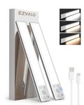 EZVALO Under Cabinet Kitchen Lights, 80 LED Motion Sensor Lights Indoor 3 Color Temps, 1900mAh Rechargeable Wireless Dimmable Under Counter Lights for Kitchen, Stairs, Wardrobe, Hallway(2 Pack)