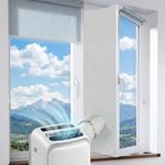 Qoosea Air Conditioner Window Seal Kit, 4M Portable Aircon Window Seal for Most AC Units, Waterproof & Anti-Mosquito Air Exchange Guards with Powerful Adhesive Tap, UV Protection