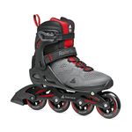 Rollerblade Macroblade 84 Men's Adult Fitness Inline Skate, Dark Gray & Red, Performance Inline Skates