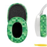 Geekria QuickFit Replacement Ear Pads for Skullcandy Crusher Wireless, Crusher Evo, Crusher ANC, Hesh 3, Hesh Evo, Hesh ANC Headphones Ear Cushions Headset Earpads Ear Cups Cover (MC Grass)