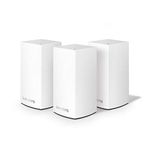 Linksys Velop WHW0103 Dual Band Whole Home Mesh WiFi 5 System (AC1300) - Wifi Router, Extender & Booster up to 4,500 sq ft Coverage for 45+ Devices with MU-MIMO & Parental Controls - 3 Pack, White