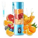 Portable Blender Cup,Electric USB Juicer Blender,Mini Blender Portable Blender For Shakes and Smoothies, juice,380ml, Six Blades Great for Mixing