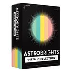 Astrobrights Mega Collection, Colored Paper, Punchy Pastel 5-Color Assortment, 625 Sheets, 24 lb./89 GSM, 8.5" x 11" - More Sheets! (91732)