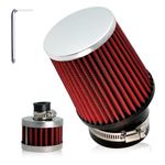 JMCHstore High Performance Air Filter Cleaner Kit for Predator 212cc 79cc Coleman CT200U CT100U KT196 196cc 6.5 Hp Engine Mini Bike Go Kart GX160 GX200 GX390 420cc Motor Powersports Parts (Rage Red)