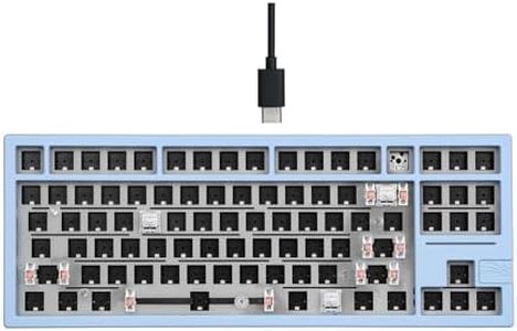 EPOMAKER x Feker Galaxy80 Gaming Keyboard Kit, Aluminum Alloy Wired Mechanical Keyboard, Gasket-Mounted Custom Barebones Kit, Hot Swappable, NKRO RGB Keyboard Kit for Win/Mac (Blue, Kit)