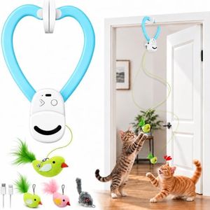 Interactive Cat Toys for Indoor Cats, Clip-On Automatic Flying Bird