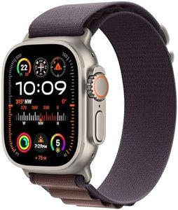 Apple Watch Ultra 2 [GPS + Cellular 49mm] Smartwatch with Rugged Titanium Case & Indigo Alpine Loop - Large. Fitness Tracker, Precision GPS, Action Button, Extra-Long Battery Life - Large