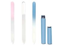 Aoshang 3 Pack Glass Nail File, Crystal Nail File Double Sided Etched Filing Surface Finger Nail Files, Professional Manicure/Pedicure Nail Care Tool for Natural Nails with Case ï¼Ë†Blueï¼Å’Slive