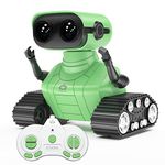 AONGAN RC Robot Toys Rechargeable Robot Toys for Kids Dancing Singing Music LED Eyes Demo Birthday Toy Gifts for Boys and Girls Aged 3-9(Green)…