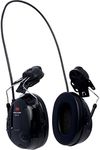 3M PELTOR ProTac III Slim Headset, Black, Hard Hat Attached