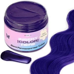 INH Semi Permanent Hair Color | Color Depositing Conditioner | Amethyst Dark Purple Hair Dye | No Bleach No Peroxide Temporary Tint for Women, Men | Vegan, Ammonia Free, Sulfate Free, Ready to Use 6oz