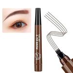 krupasadhya Waterproof 4 Points Microblading Eyebrow Pen with a Micro-Fork Tip Applicator Creates Flawless Natural Looking Eyebrows Effortlessly and Stays on All Day,multi