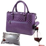 Primeware 8221-PP Insulated Purse w/ 3L Bladder Bag | Thermal Hot and Cold Storage | Portable Drinking Dispenser for Wine, Cocktails, Beer, Alcohol | PU Leather Finish