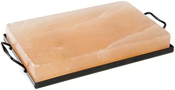 Charcoal Companion CC6301 Himalayan Salt Plate & Holder Set
