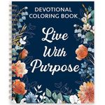 RYVE Christian Coloring Books for Adults and Teens with 40 Unique Designs - Devotional Coloring Book for Women and Men, Christian Gifts for Women, Spiral Bound, Gifts with Bible Verses