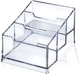 Clear Acrylic Business Card Holder ,3 Tier Premium Acrylic Clear Business Card Holder Stand for Desk Fits 150 Business Cards