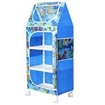 Little One's | 4 Plastic Shelves Baby Wardrobe/Toy Organizer | Jungle Blue | Tb4/Ab, 109 Cm, 31 Cm, 46 Cm