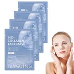 Collagen Face Mask-Overnight Collagen Face Mask 4 PCS,Collagen Real Deep Hydrating Firming Collagen Face Mask for Moisturizing Relieve-Aging