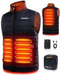 KODOKU Men's Heated Vest with Battery Pack 7.4V, 2023 Upgrade Heating Wire, Lightweight Warm Vest for Winter Outdoor Hunting