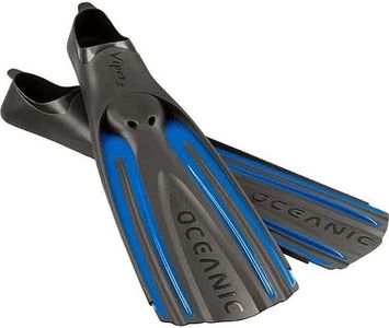 OCEANIC Viper 2 Fins Full Foot, Black/Blue, Md 7.5-8.5