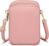 ketmart Small Crossbody Cell Phone Bag for Women, Mini Over Shoulder Handbag Purse with Womens Crossbody Cell Phone Purse Holder Wallet(Color_Pink)