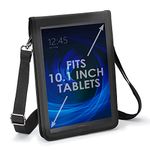 USA Gear 10-in Rugged Travel Sleeve with Touch Capacitive Screen Protector, Adjustable Shoulder Carrying Strap, Protective Padded Neoprene - Works with Insignia, Lenovo, Huawei, RCA 10" Tablets