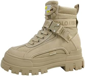 Buffalo Damen ASPHA COM 1 Mode-Stiefel, BEIGE, 38 EU