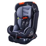 Babykins Convertible Isofix Baby Car Seat with 4 Recline Positions (Age:0-12y) | Your Child’s Throne for Safe Rides! [ECE R44/04 Safety Certified] | Available in Black-Grey