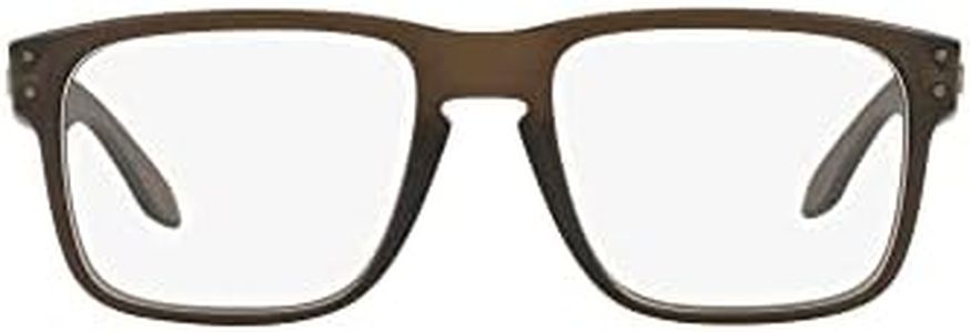 Oakley Men's Ox8156 Holbrook Rx Square Prescription Eyewear Frames, Satin Brown Smoke/Demo Lens, 54 mm