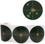 Pistep Splatter Shooting Targets 4 Inch Reactive Paper Target Stickers 200 Self Adhesive Target Roll for BB Gun, Pellet Gun, Airsoft, Rifle Indoor and Outdoor Shooting Range