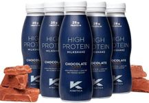 Kinetica Ready-to-Drink Protein Shake, 12 X 330mls, 195 cals, 25g Protein per Bottle, Low Fat (Chocolate)