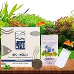 VAYINATO Aquarium Products India (Api) - Bio Media Aquarium Filter Media With Free Water Care 4+ And Net Bag (500G- Suitable For Mini Hang On Cannister Filters)