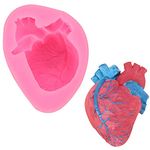 3D Halloween Human Bloody Heart Shaped Ice Cream Mousse Mold DIY Silicone Mould Fondant Pudding Jelly Cake Decor Tool Handmade Aromatherapy Gypsum Soap Maker