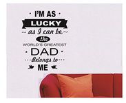 Asmi Collections Self Adhesive Fathers Day Wall Stickers Love You Dad Quotes