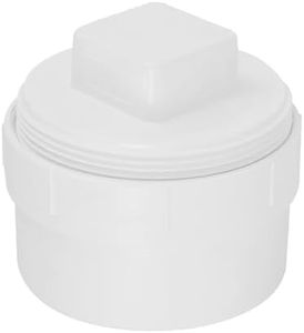 3" PVC Sewer Cleanout Adapter with Plug Pipe Fitting，PVC DWV Flush Sewer Cleanout Cap for Outdoor Garden RV and More Drainage Piping System