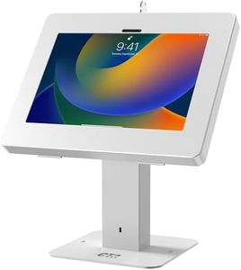 CTA Digital Sleek Rotating Desk Mount with Security Enclosure for 9-11" Tablets (White)