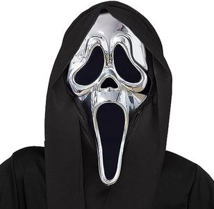 Fun World Officially Licensed Ghost Face Chrome Plated Mask Costume Accessory