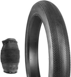 WEEROCK 20 x 4.0 E Bike Fat Tire One Pack Bicycle Tire Heavy Duty Folding Bead Tire for 20 Inch Electric Bike Wide Mountain Snow Bicycle,Black