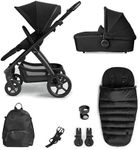 Silver Cross - Tide Pushchair & Accessory Pack - Durable Multi-Terrain Pram - Freestanding Fold & Multi-Height Handle Bar - Newborn to 4 Years - Space