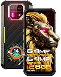 Ulefone Armor 22 Phone Android 14 Rugged Phone Unlocked 16G+128GB Rugged Smartphone Unlock 6600mAh 6.58" FHD+ 120Hz 64MP+64MP Night Vision Camera Dual SIM IP68 Smartphone NFC IR Blaster