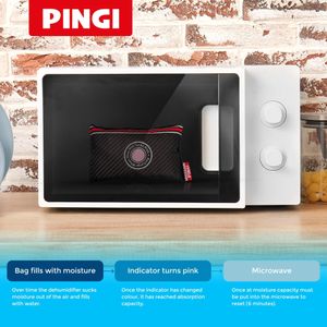 Pingi Reusable Car Dehumidifier Bags – Moisture Absorber Pack