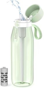 Philips GoZero Everyday Filtered Water Bottle with Philips Everyday Water Filter, BPA Free, Purify Tap Water into Tastier Healthy Drinking Water, Tritan Plastic, 36 oz, Green