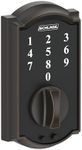 Schlage Touch Camelot Deadbolt (Aged Bronze) BE375 CAM 716