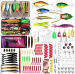 153-Piece Fishing Lures Tackle Box 