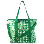 kate spade new york Large Capacity Insulated Cooler Tote Bag, Soft Sided Portable Beach Cooler for Women with Shoulder Strap and Top Straps, Daisy Gingham, Green, 19.5 L, Classic