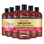 TRESemme Keratin Smooth Shampoo salon professional quality hair care for 72h frizz control, smoothness & shine 6x 680 ml