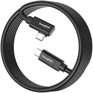 swegltek “No Power Drop”Fiber Optic USB C to C Tether Cable 33FT for Sony/Canon/Nikon, 10Gbps 60W USB 3.2 Gen2, Bidirectional & Small Connector for Tethered Shooting