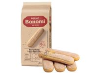 Savoiardi Lady Fingers, Forno Bonomi, almond cookie, 400g, 14oz, Almond Cookie Delight for Tiramisu, Enjoy With Tea & Coffee